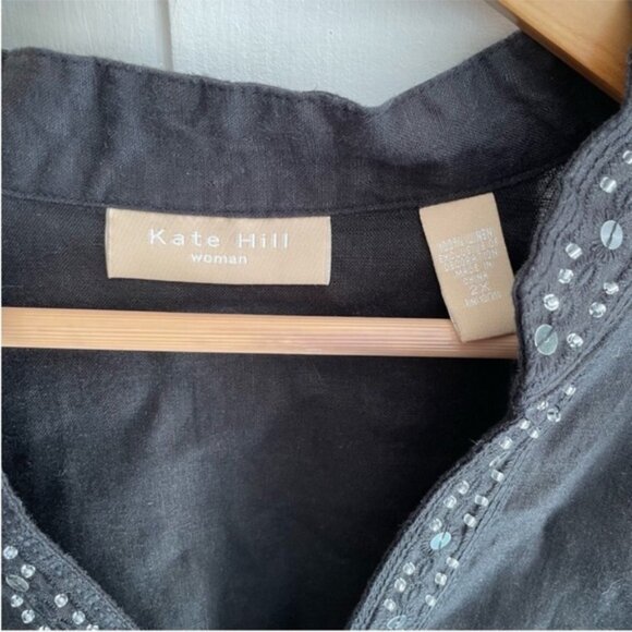 Kate Hill Women's Linen Tunic Top - Picture 10 of 11